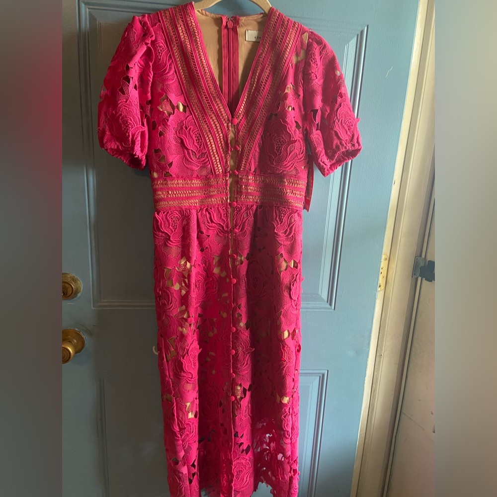 Pink floral dress